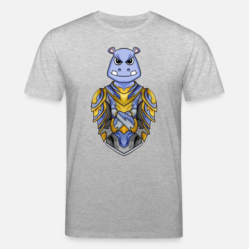 Ritter Nilpferd cool - Stanley/Stella Unisex Bio-T-Shirt CREATOR  - Grau meliert