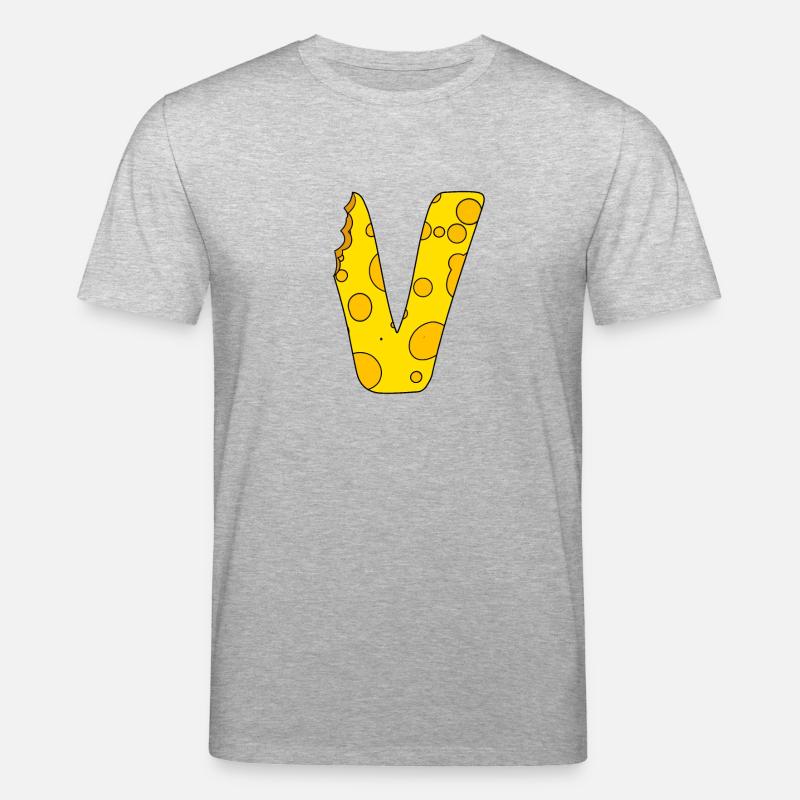 Buchstabe V - Stanley/Stella Unisex Bio-T-Shirt CREATOR  - Grau meliert