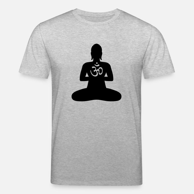 BUDDHA 1b OM / AUM - Stanley/Stella Unisex Bio-T-Shirt CREATOR  - Grau meliert