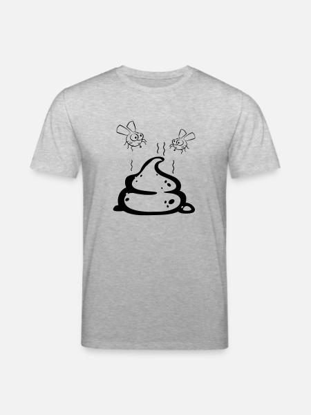 Scheisse mit Fliegenpaar - Stanley/Stella Unisex Bio-T-Shirt CREATOR - Grau meliert