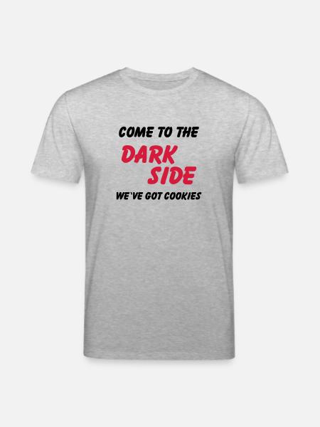 Come to the dark side...we've got cookies - Stanley/Stella CREATOR Unisex Organic T-Shirt - heather grey
