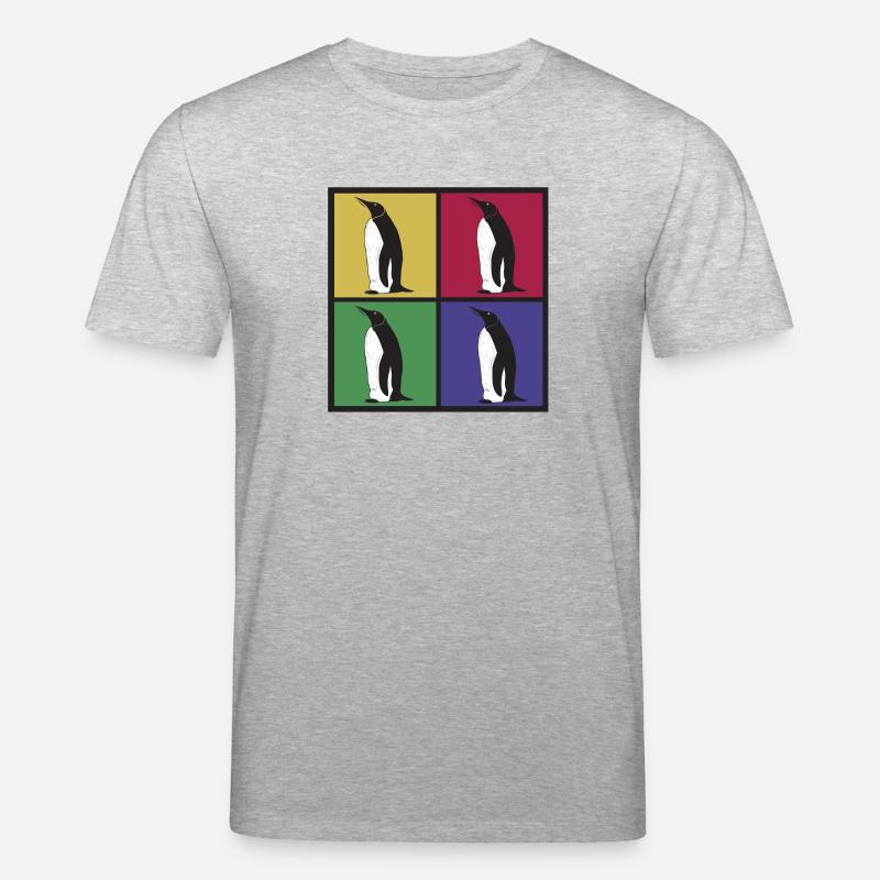 Pinguin Pinguine Pingu - Stanley/Stella Unisex Bio-T-Shirt CREATOR  - Grau meliert