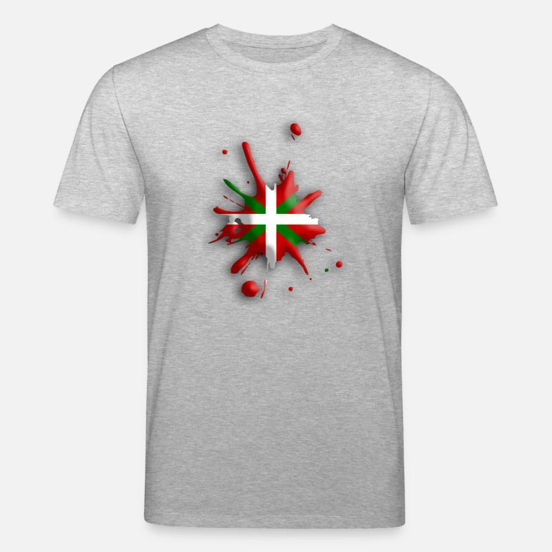 Drapeau Basque tâche 3 - T-shirt bio CREATOR Stanley/Stella Unisexe - gris chiné