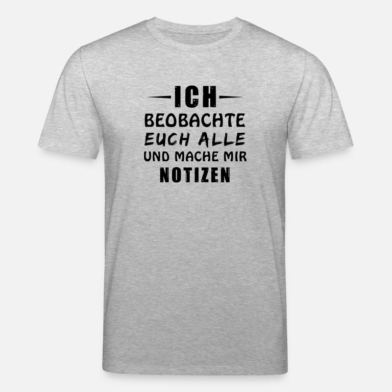 Ich beobachte euch alle - Stanley/Stella Unisex Bio-T-Shirt CREATOR  - Grau meliert