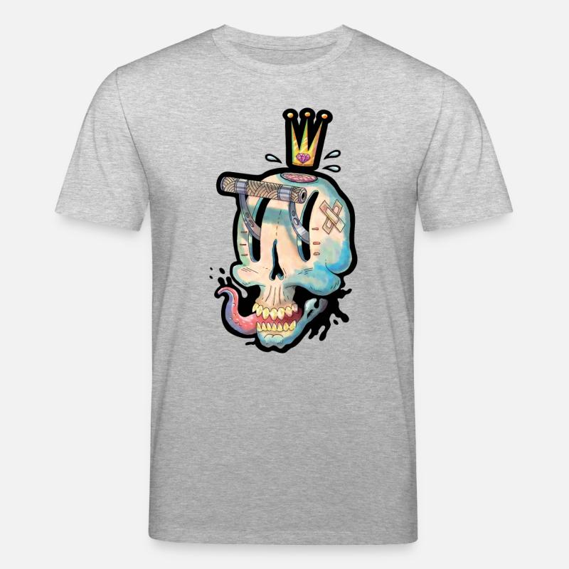 Crâne pour le jeu - T-shirt bio CREATOR Stanley/Stella Unisexe - gris chiné