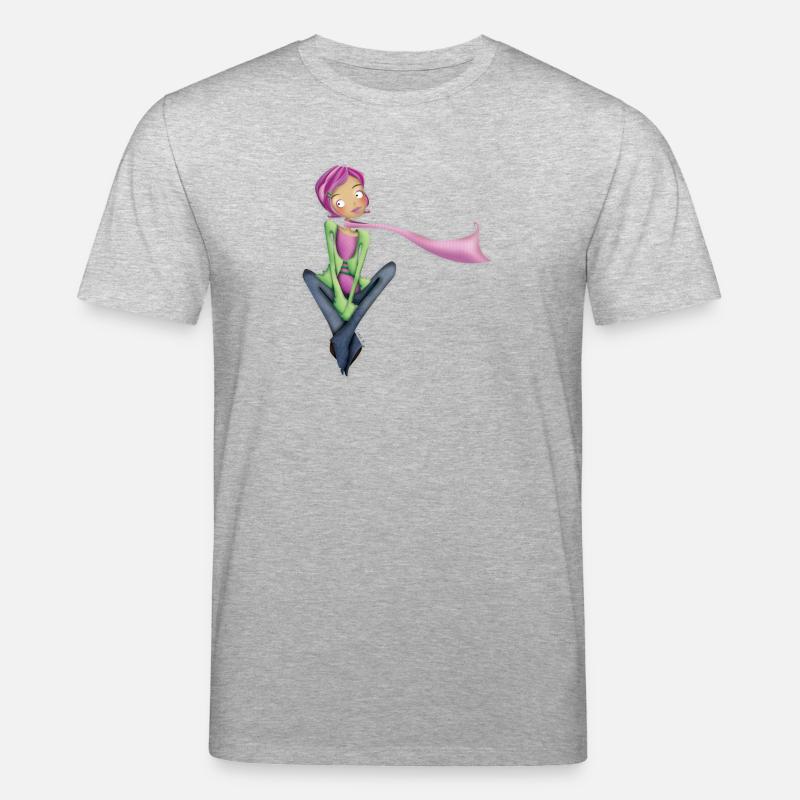 Träumerisches Mädchen - Stanley/Stella Unisex Bio-T-Shirt CREATOR  - Grau meliert