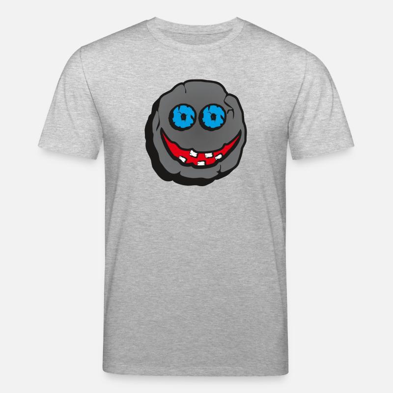 Stein Smiley - Stanley/Stella Unisex Bio-T-Shirt CREATOR  - Grau meliert