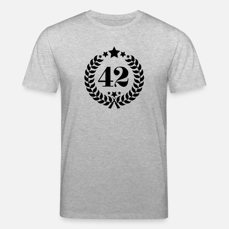 couronne 42e anniversaire - anniversaire Couronne - T-shirt bio CREATOR Stanley/Stella Unisexe - gris chiné