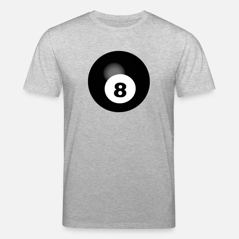 Schwarze 8 Billard - Stanley/Stella Unisex Bio-T-Shirt CREATOR  - Grau meliert