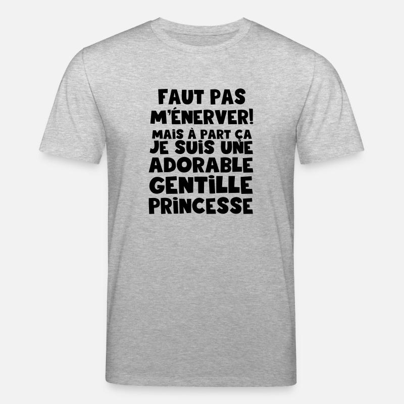 une adorable gentille princesse - T-shirt bio CREATOR Stanley/Stella Unisexe - gris chiné