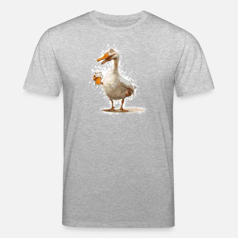 Gans Bier Lustig - Stanley/Stella Unisex Bio-T-Shirt CREATOR  - Grau meliert
