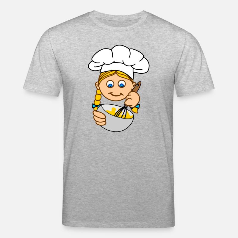 Blondes Mädchen backt v - Stanley/Stella Unisex Bio-T-Shirt CREATOR  - Grau meliert