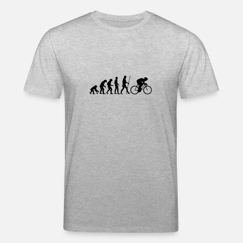 Evolution Rennrad als Geschenk - Stanley/Stella Unisex Bio-T-Shirt CREATOR  - Grau meliert