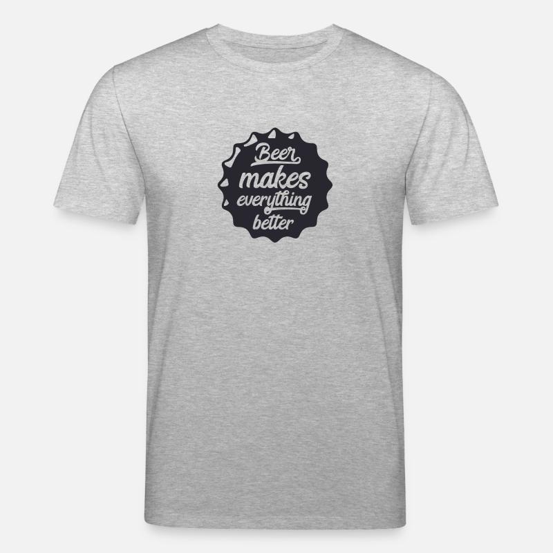 Beer makes everything better - T-shirt bio CREATOR Stanley/Stella Unisexe - gris chiné