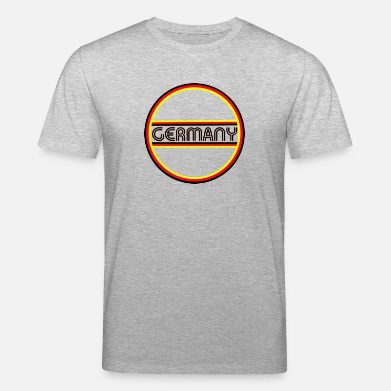 GERMANY Circle Pattern Germany - Stanley/Stella CREATOR Unisex Organic T-Shirt - heather grey