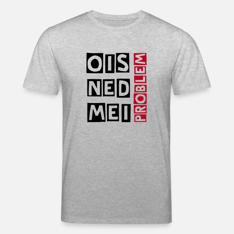 ois ned mei problem - Stanley/Stella Unisex Bio-T-Shirt CREATOR  - Grau meliert