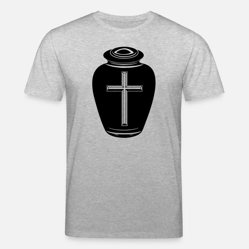 Urne mit Kreuz - Stanley/Stella Unisex Bio-T-Shirt CREATOR  - Grau meliert
