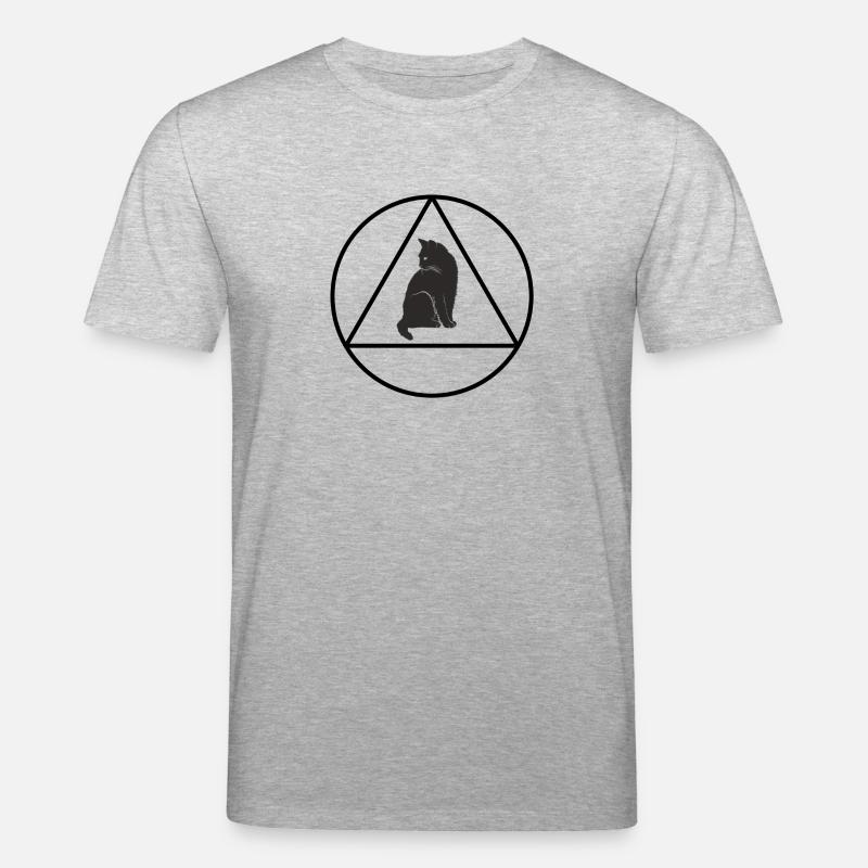 Triangle Cat Hipster - T-shirt bio CREATOR Stanley/Stella Unisexe - gris chiné