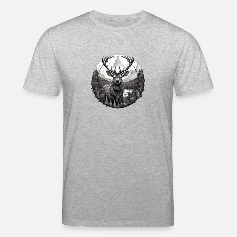 Hirsch - Stanley/Stella Unisex Bio-T-Shirt CREATOR  - Grau meliert