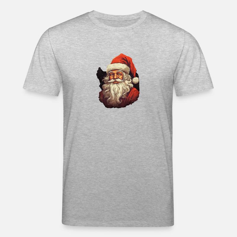 Weihnachtsmann - Stanley/Stella Unisex Bio-T-Shirt CREATOR  - Grau meliert