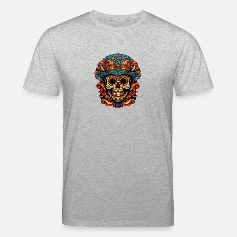Crâne de Cinco de Mayo - T-shirt bio CREATOR Stanley/Stella Unisexe - gris chiné