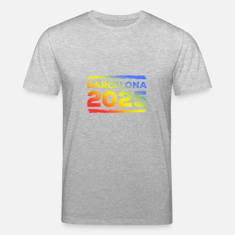 Barcelona 2025 Bunt - Stanley/Stella Unisex Bio-T-Shirt CREATOR  - Grau meliert