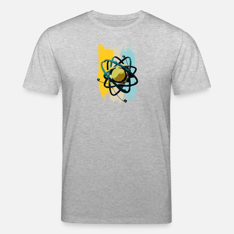 Atomic Nucleus, Physics, Science - Stanley/Stella CREATOR Unisex Organic T-Shirt - heather grey