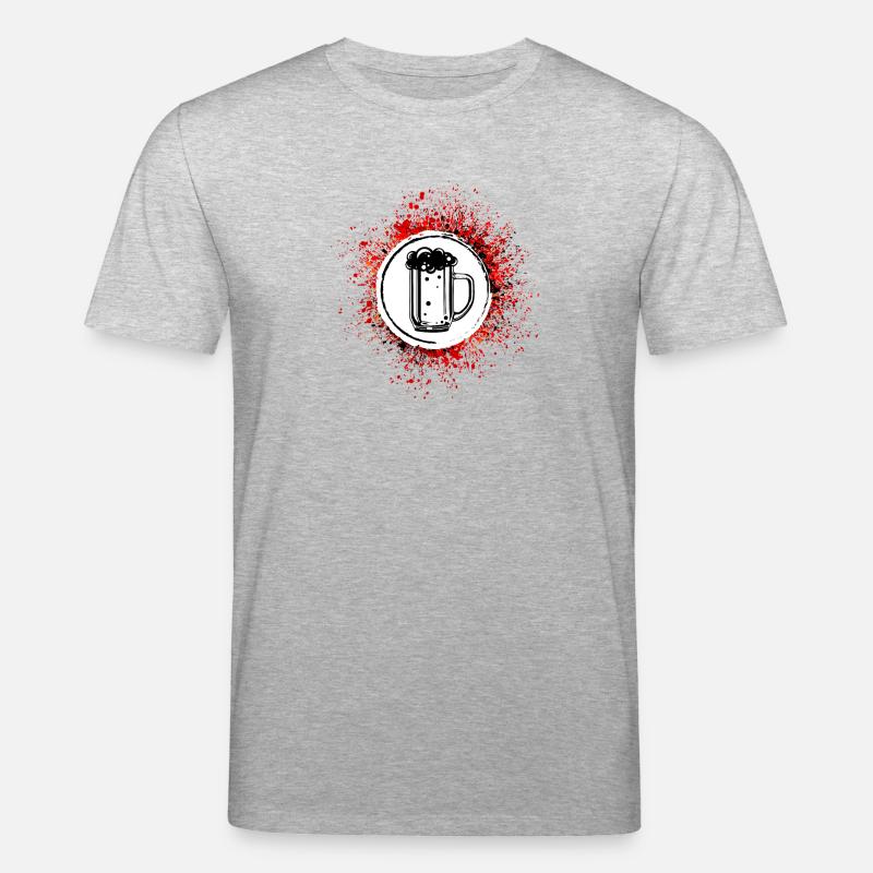 Bierkrug Bier Glas - Stanley/Stella Unisex Bio-T-Shirt CREATOR  - Grau meliert