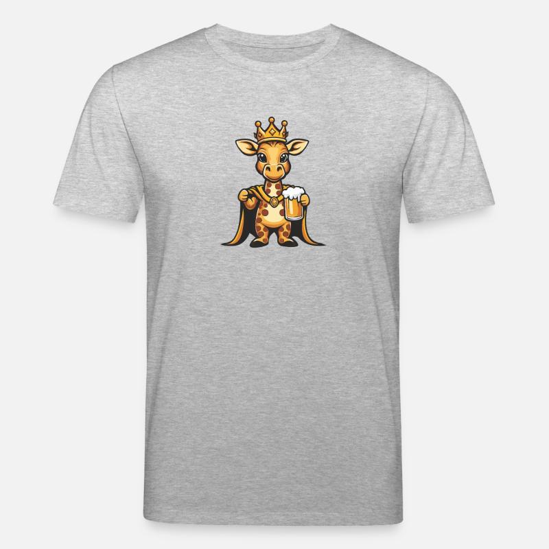 Giraffe Bier Lustig - Stanley/Stella Unisex Bio-T-Shirt CREATOR  - Grau meliert