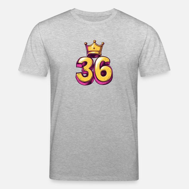 Couronne à 36 chiffres - T-shirt bio CREATOR Stanley/Stella Unisexe - gris chiné