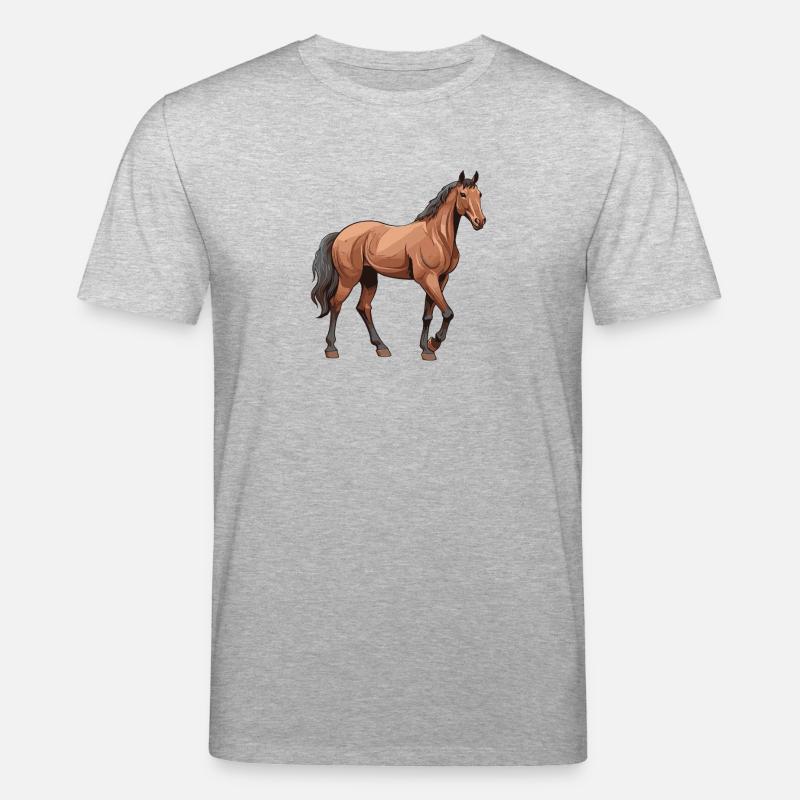 Pferd Tier - Stanley/Stella Unisex Bio-T-Shirt CREATOR  - Grau meliert