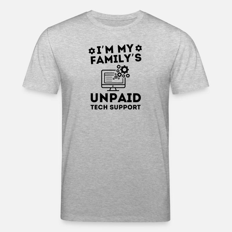 Unbezahlte Technikhilfe Familie Technik - Stanley/Stella Unisex Bio-T-Shirt CREATOR - Grau meliert