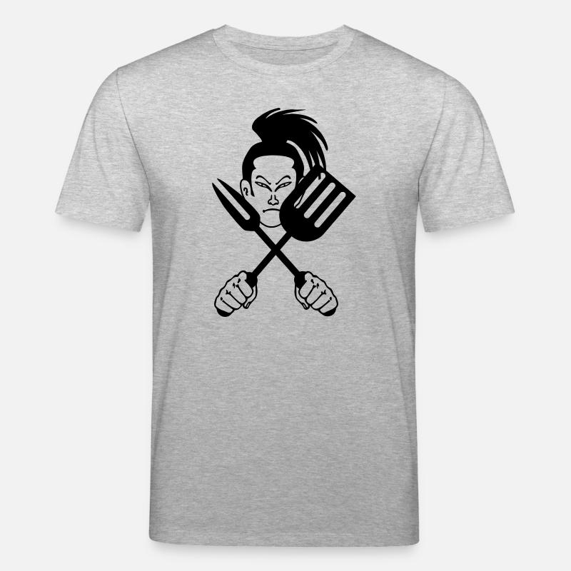 Cuisinier samouraï japonais - T-shirt bio CREATOR Stanley/Stella Unisexe - gris chiné