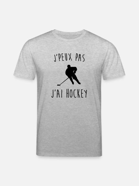 j'peux pas j'ai hockey - T-shirt bio CREATOR Stanley/Stella Unisexe - gris chiné