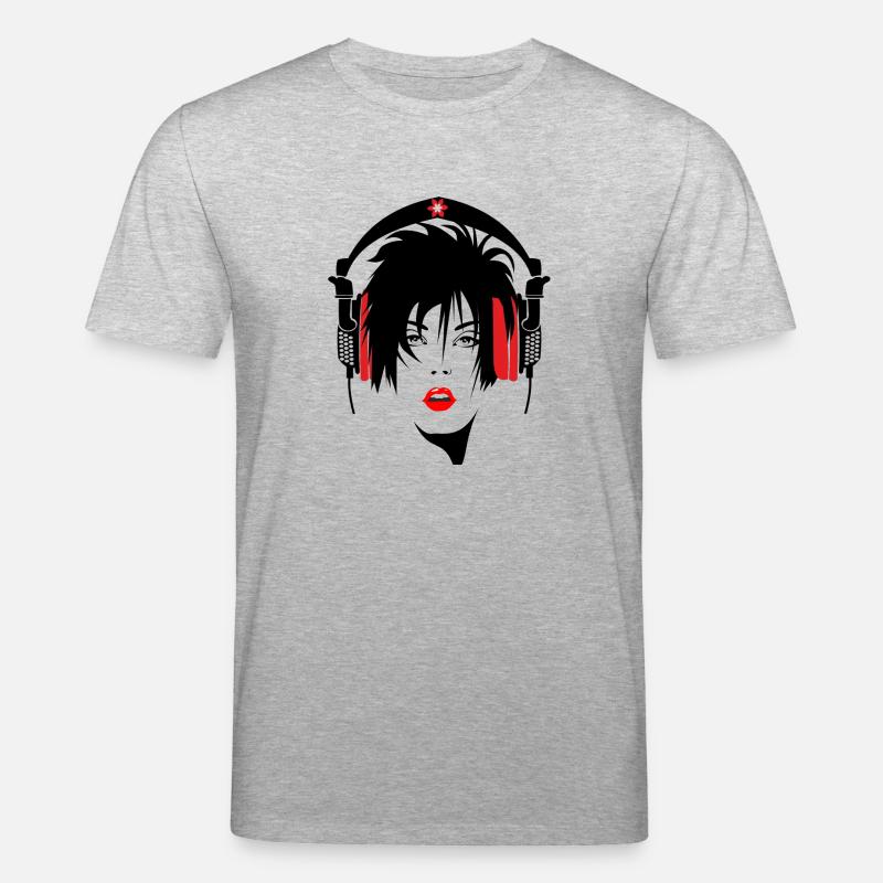 mujer_con_cascos - Stanley/Stella Unisex Bio-T-Shirt CREATOR  - Grau meliert