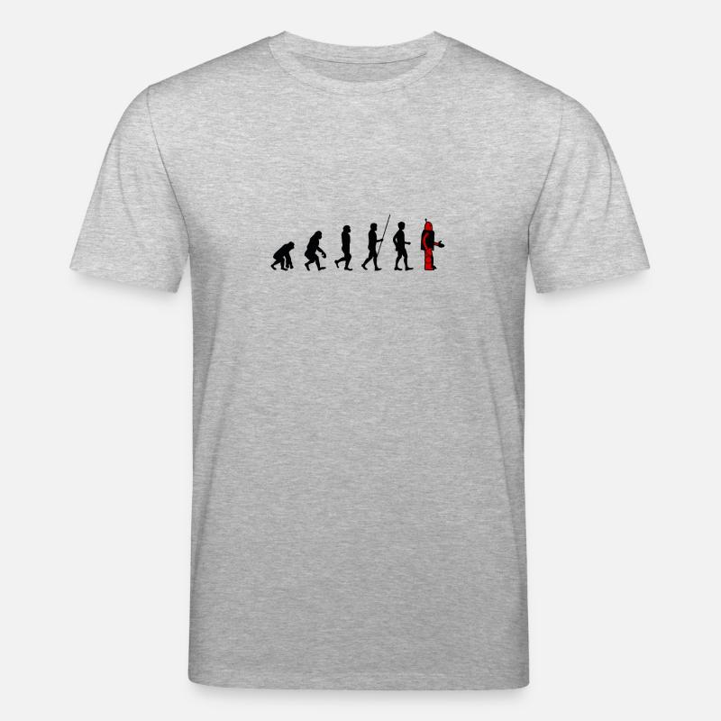 Evolution - Robot - T-shirt bio CREATOR Stanley/Stella Unisexe - gris chiné