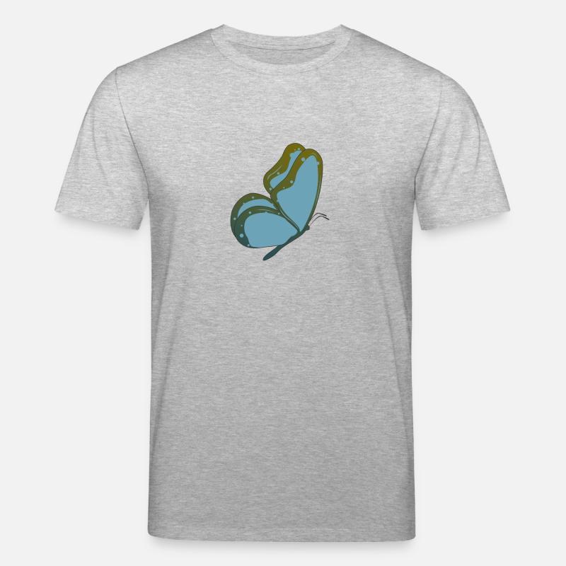 Schmetterling blauer Falter - Stanley/Stella Unisex Bio-T-Shirt CREATOR  - Grau meliert