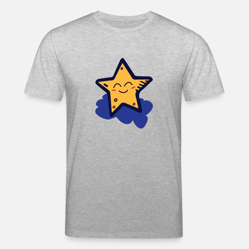 Stern auf einer Wolke - Stanley/Stella Unisex Bio-T-Shirt CREATOR - Grau meliert