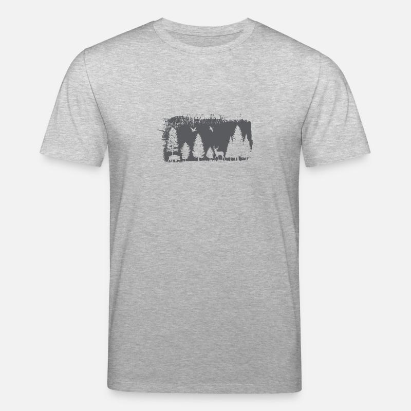 Conception de la forêt - T-shirt bio CREATOR Stanley/Stella Unisexe - gris chiné