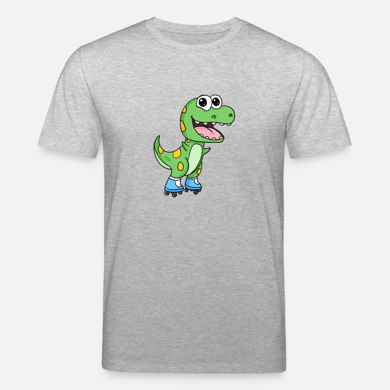 Inline Skating Rollschuhe Dinosaurier - Stanley/Stella Unisex Bio-T-Shirt CREATOR  - Grau meliert