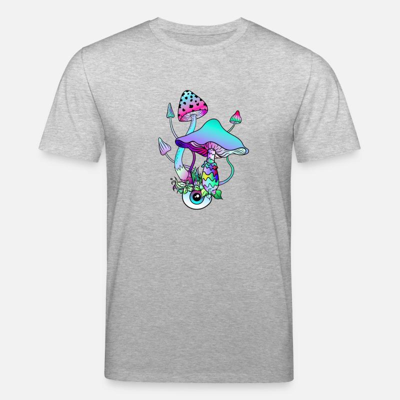 Magic Mushrooms Psychedelic Art - Stanley/Stella Unisex Bio-T-Shirt CREATOR  - Grau meliert