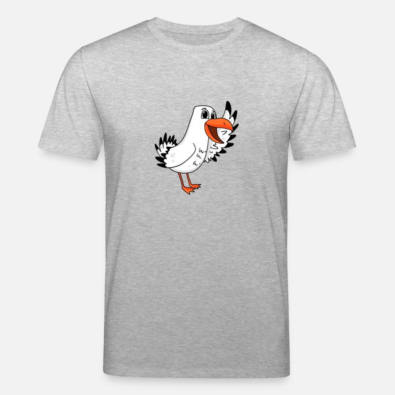 Möwe Begrüßung - Stanley/Stella Unisex Bio-T-Shirt CREATOR  - Grau meliert