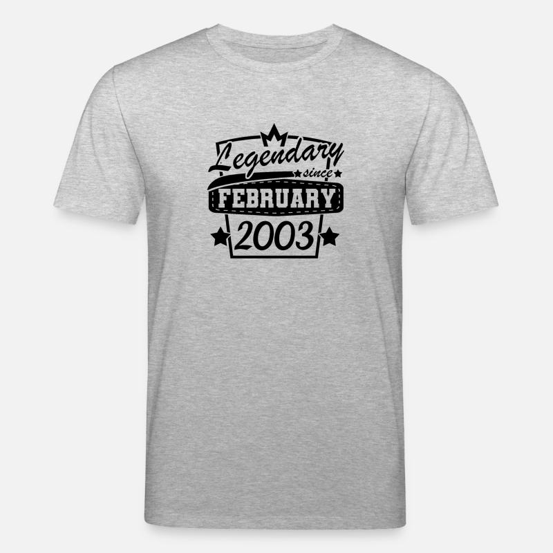Februar 2003 retro - Stanley/Stella Unisex Bio-T-Shirt CREATOR  - Grau meliert