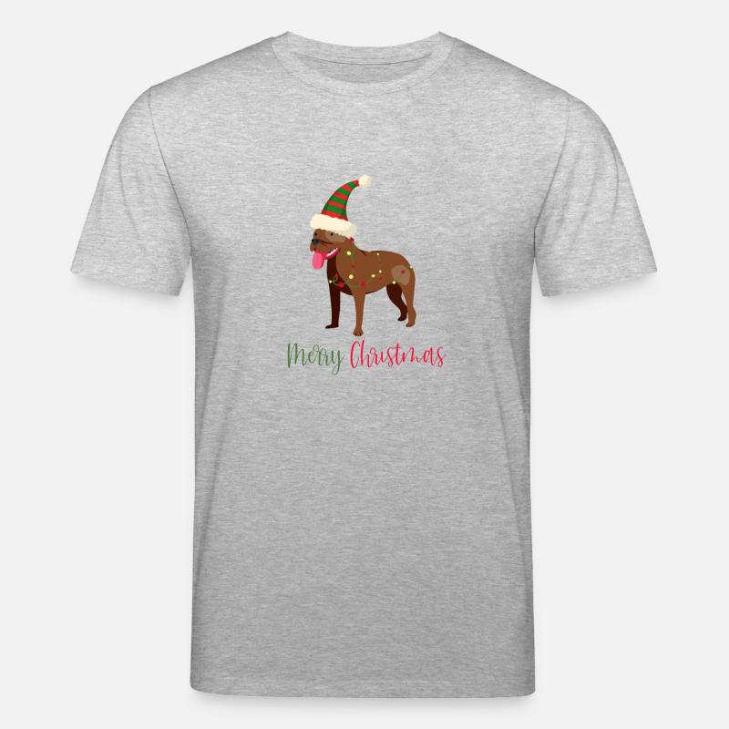 Bouledogue américain, Bully, Noël, Noël - T-shirt bio CREATOR Stanley/Stella Unisexe - gris chiné