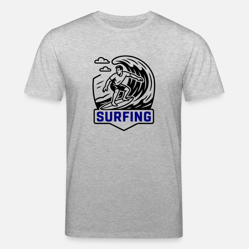 Surfing Symbol Surfer - Stanley/Stella Unisex Bio-T-Shirt CREATOR  - Grau meliert
