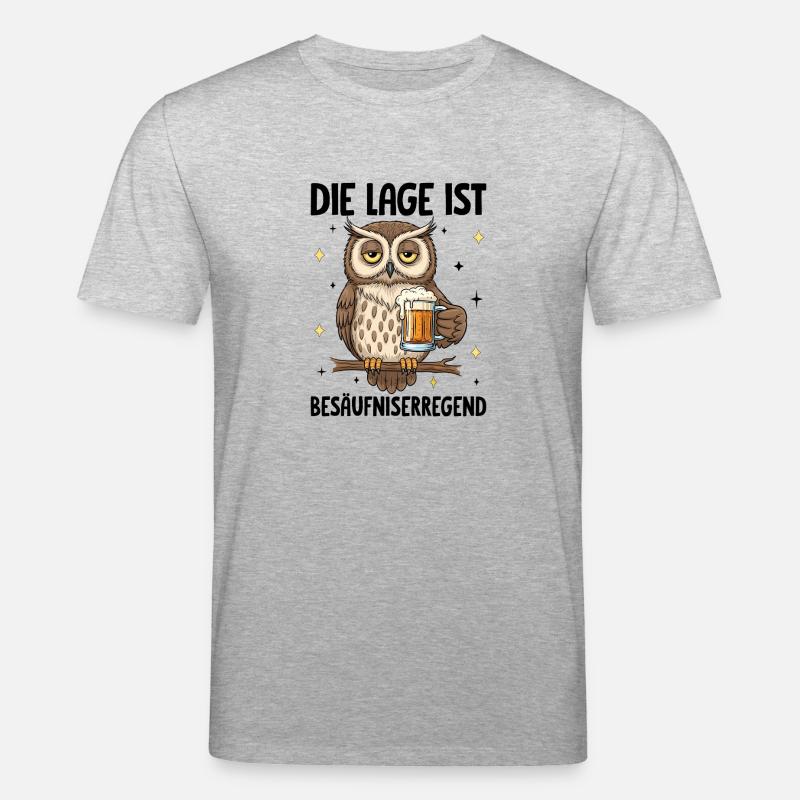 Die Lage Ist Besäufniserregend - Stanley/Stella Unisex Bio-T-Shirt CREATOR  - Grau meliert