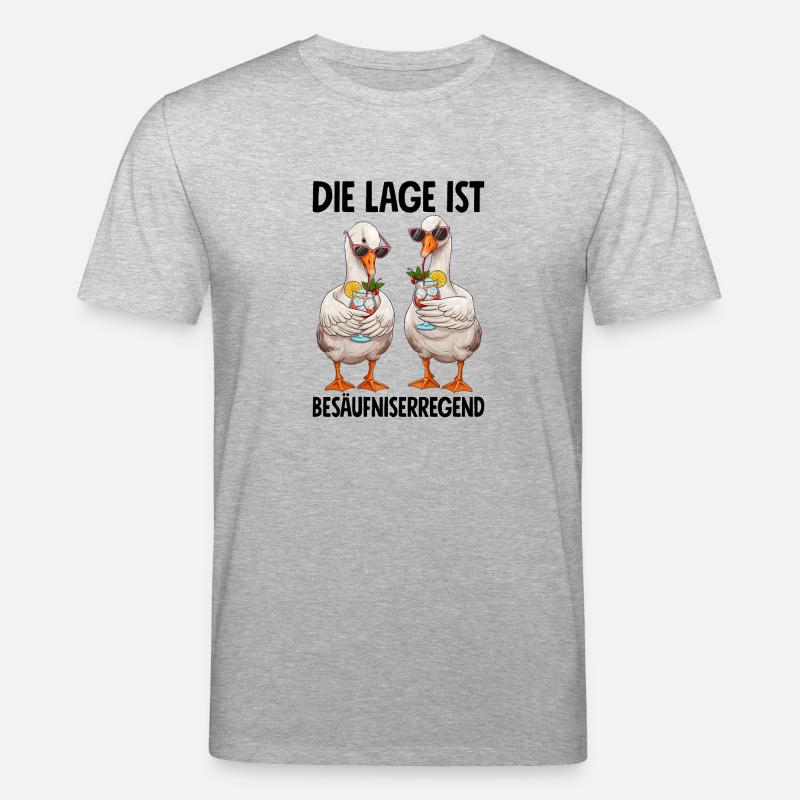 Die Lage Ist Besäufniserregend - Stanley/Stella Unisex Bio-T-Shirt CREATOR  - Grau meliert