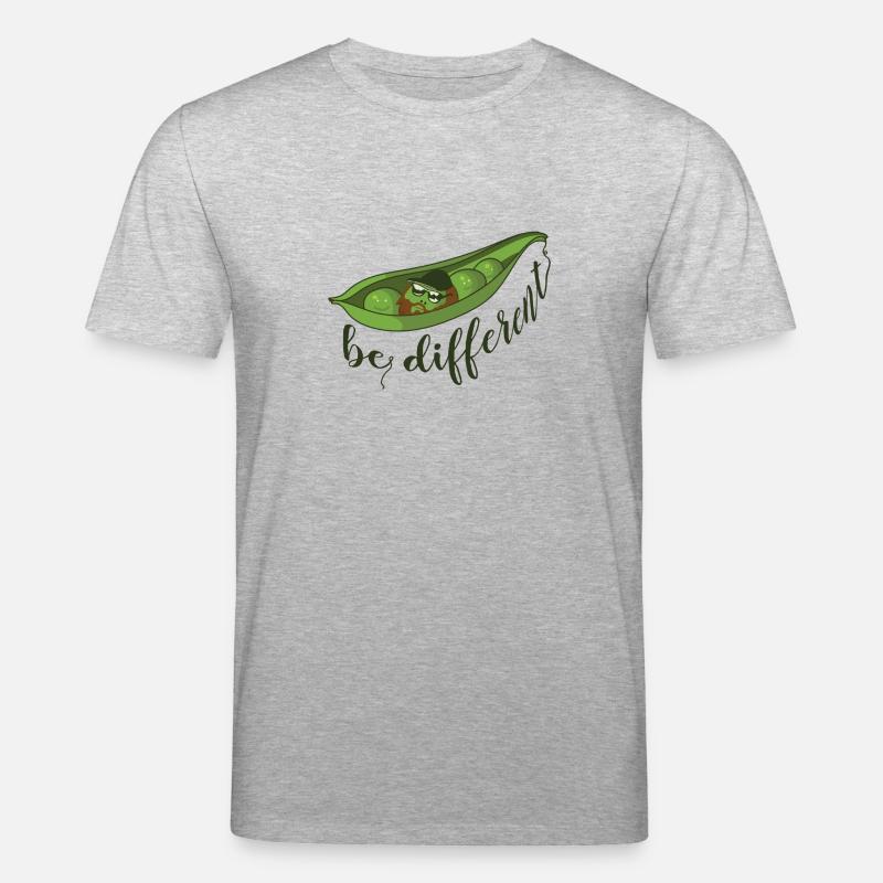 Erbse Hipster different 2 - Stanley/Stella Unisex Bio-T-Shirt CREATOR  - Grau meliert