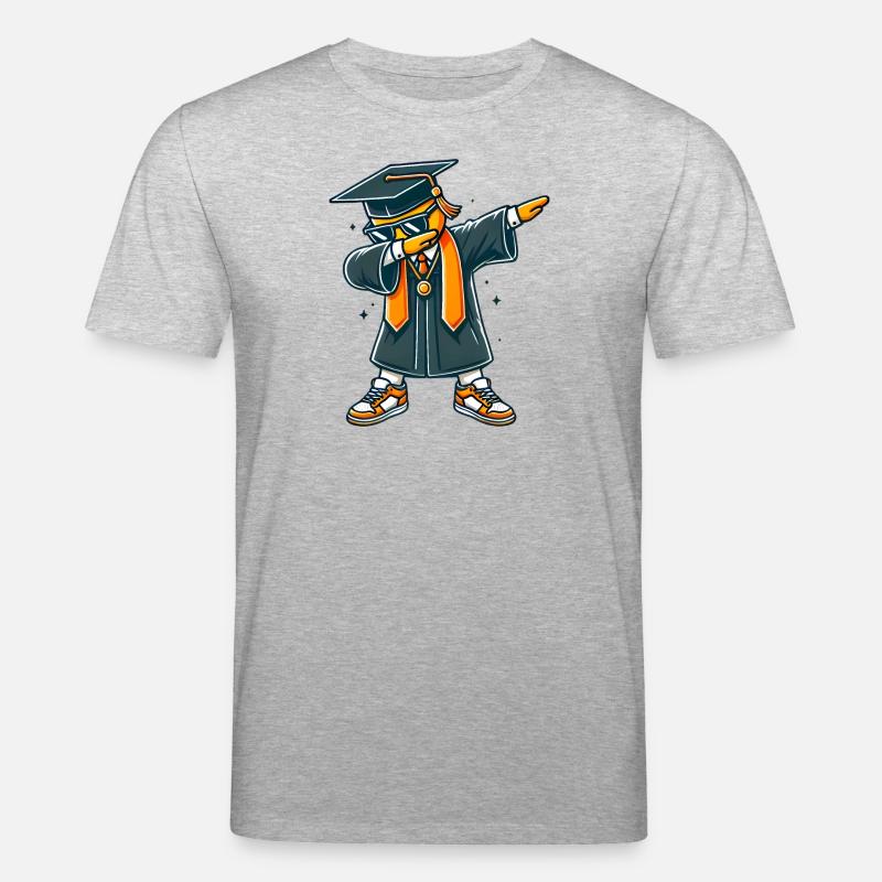 Coole Absolvent Dab Pose Illustration - Stanley/Stella Unisex Bio-T-Shirt CREATOR  - Grau meliert