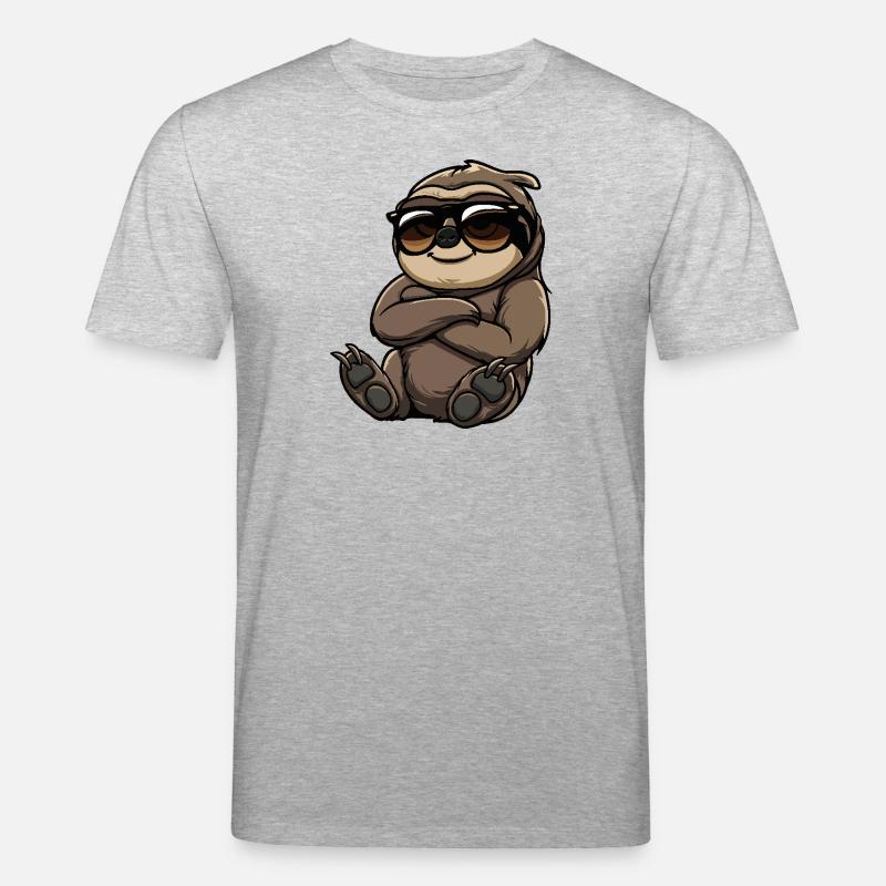 Faultier Cool Comic - Stanley/Stella Unisex Bio-T-Shirt CREATOR  - Grau meliert